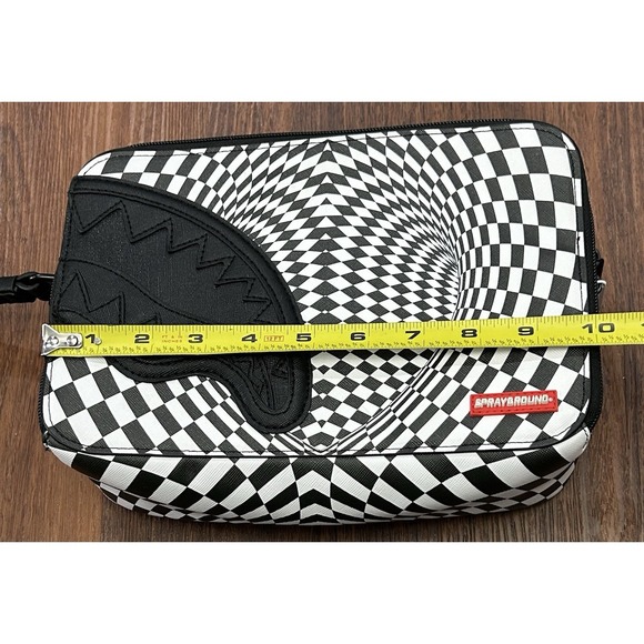 Sprayground Trippy Check Toiletery Aka Money Bag New - Picture 14 of 16